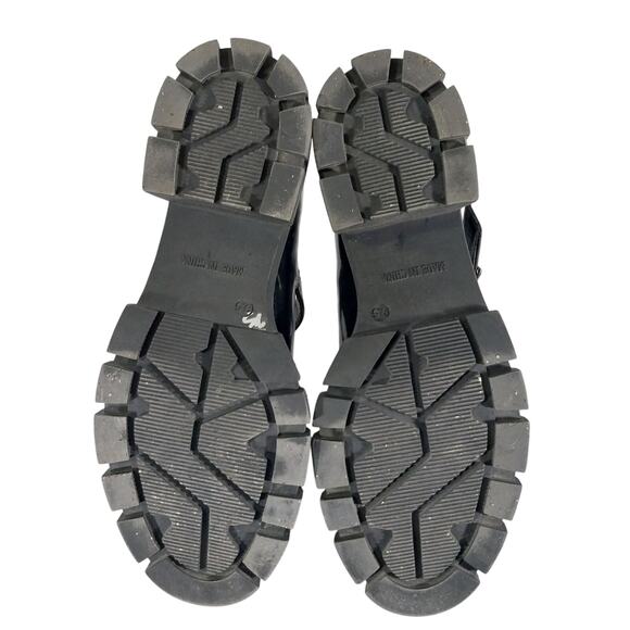 MADDEN GIRL! ULTRA SUPER CHUNKY BLACK PATENT LEATHER T-STRAP MARY JANE'S! SZ 9.5 - Picture 9 of 10